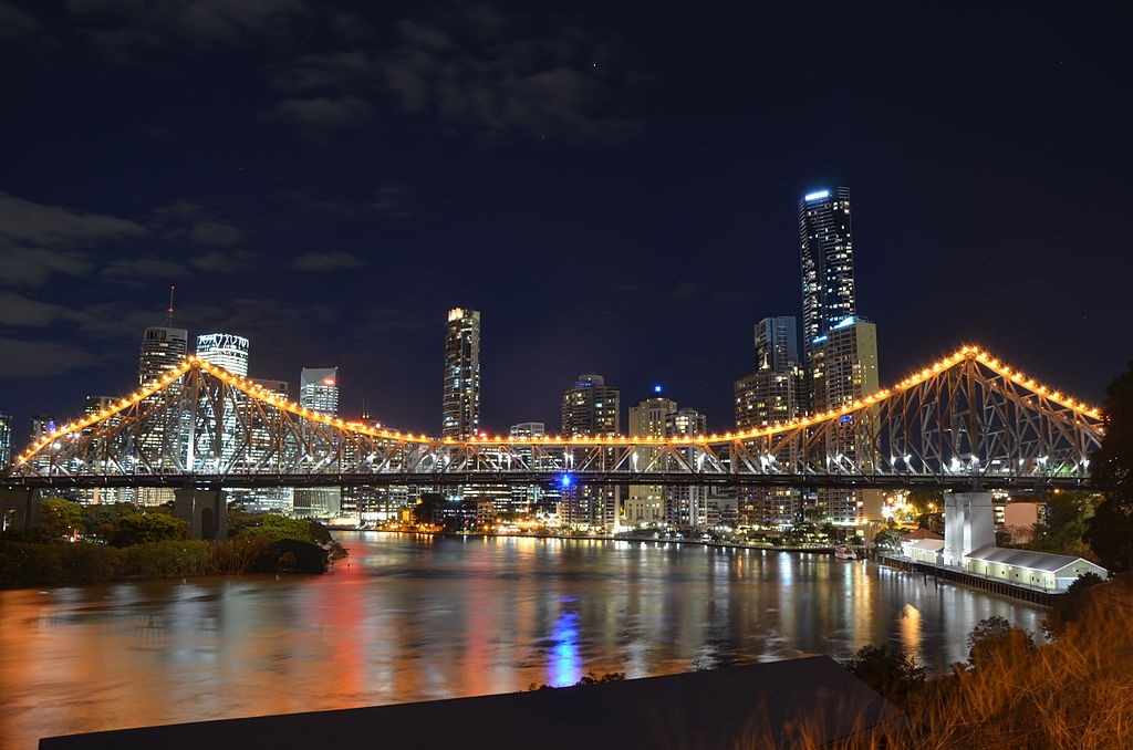 View of Brisbane and Story Bridge. By Lachlan Fearnley (Own work) [CC BY-SA 3.0 (http://creativecommons.org/licenses/by-sa/3.0)], via Wikimedia Commons