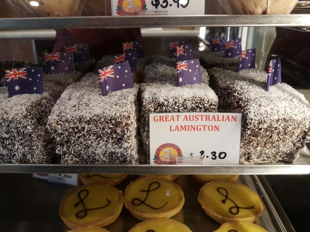 I just couldn't resist the lamingtons in Bourkies Bake House, Woodend, Victoria, Australia.